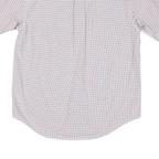 NAUTICA Mens White & Red Check Shirt M Cotton Blend Button Down Casual