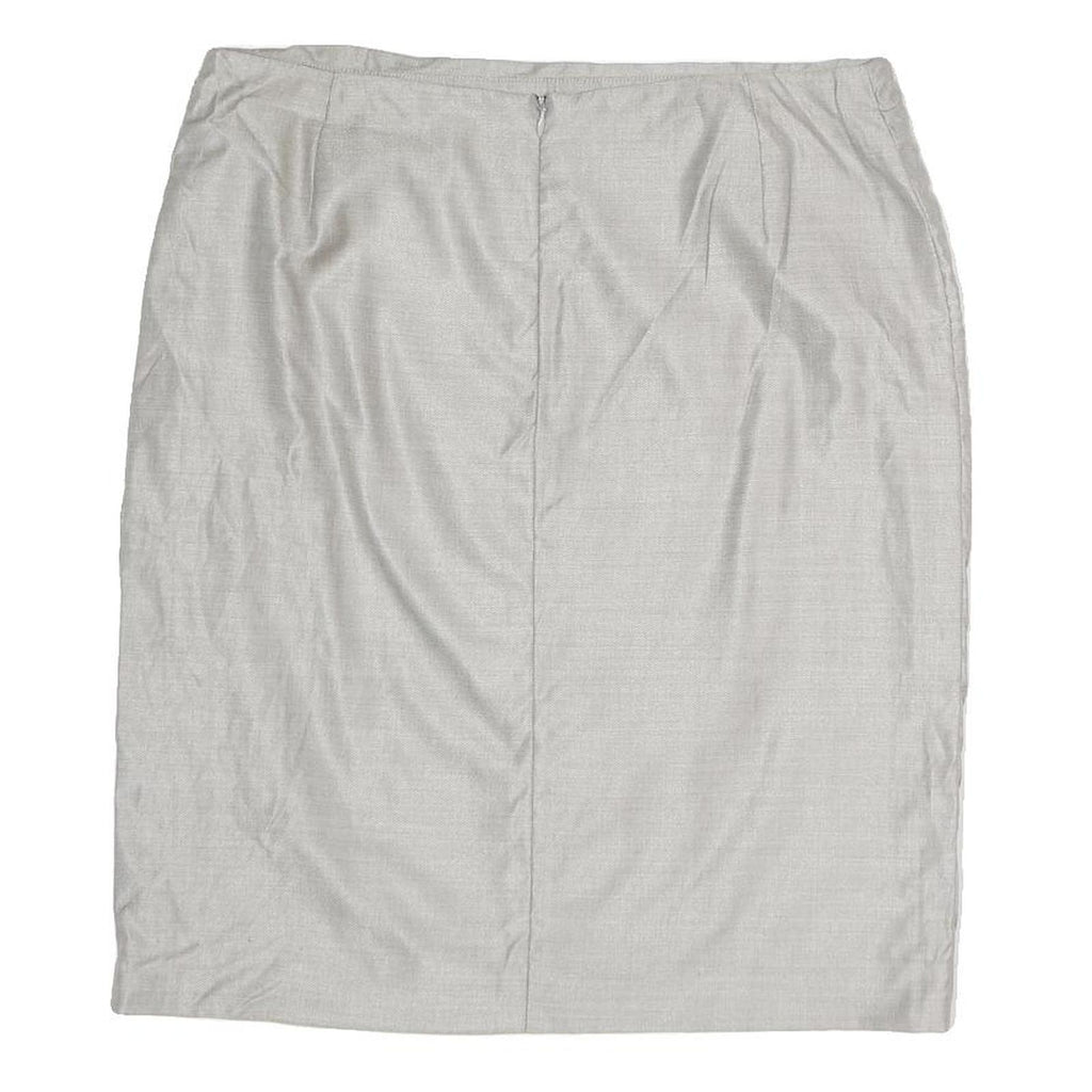 JEAN LOUIS SCHERRER Womens Grey Pencil Knee Length Woven Skirt M Classic