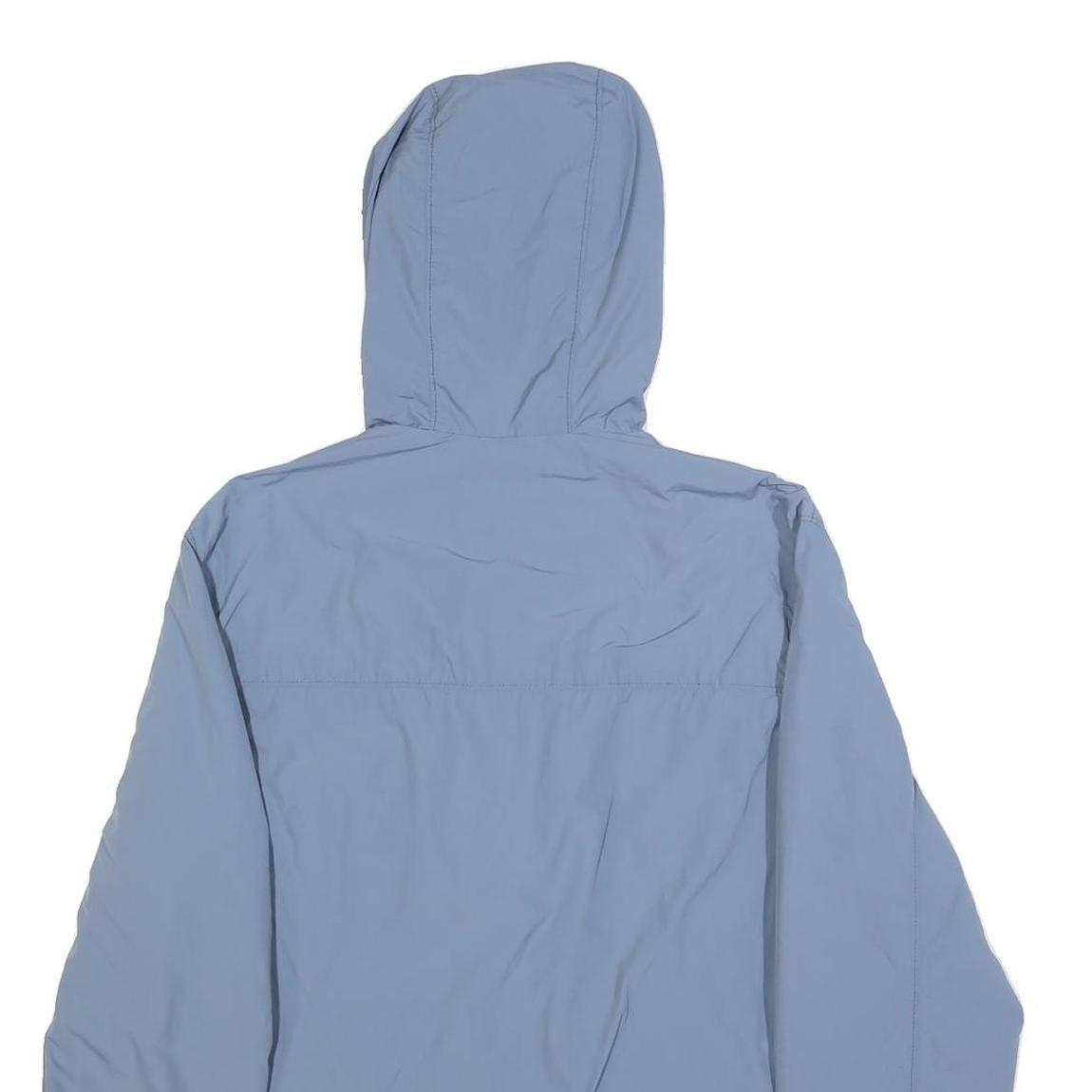 LYLE & SCOTT Mens Blue Lightweight Nylon Zip Up Hooded Jacket S Casual Outdoor