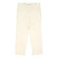 FARAH Mens Cream Classic Classic Trousers W34 L30 Smart Casual Polyester Blend