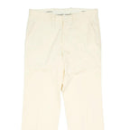 FARAH Mens Cream Classic Classic Trousers W34 L30 Smart Casual Polyester Blend