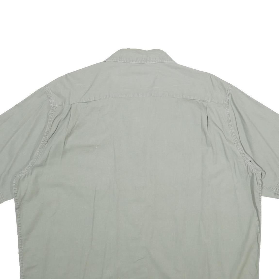 WRANGLER Mens Green XL Cotton Shirt Casual Short Sleeve Button Pocket