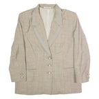 LA MADELEINE Womens Blazer Jacket Grey Wool XL