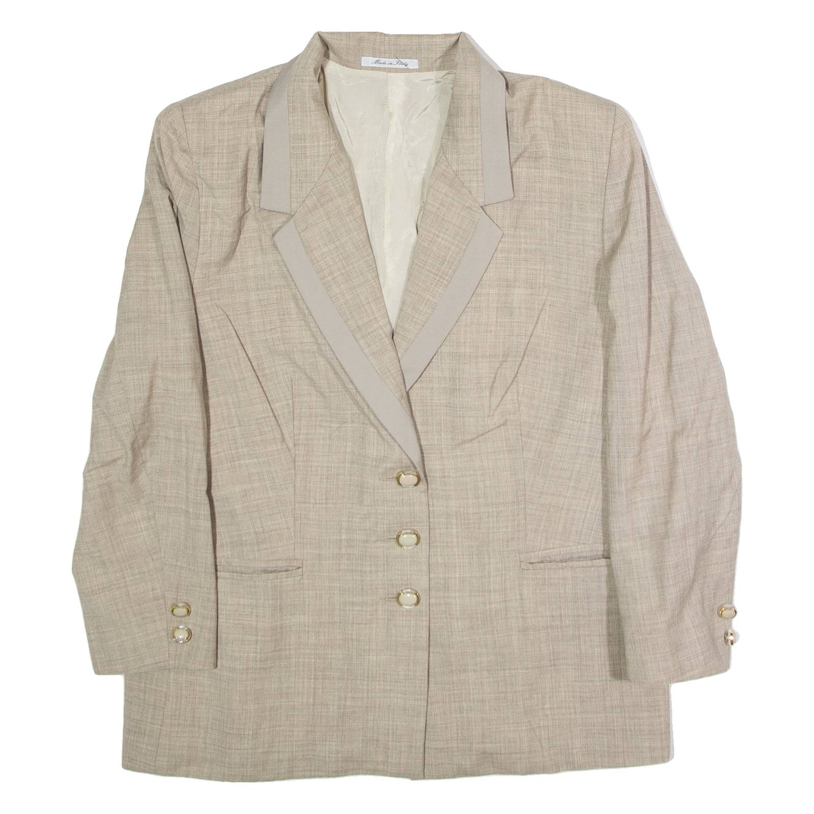 LA MADELEINE Womens Blazer Jacket Grey Wool XL