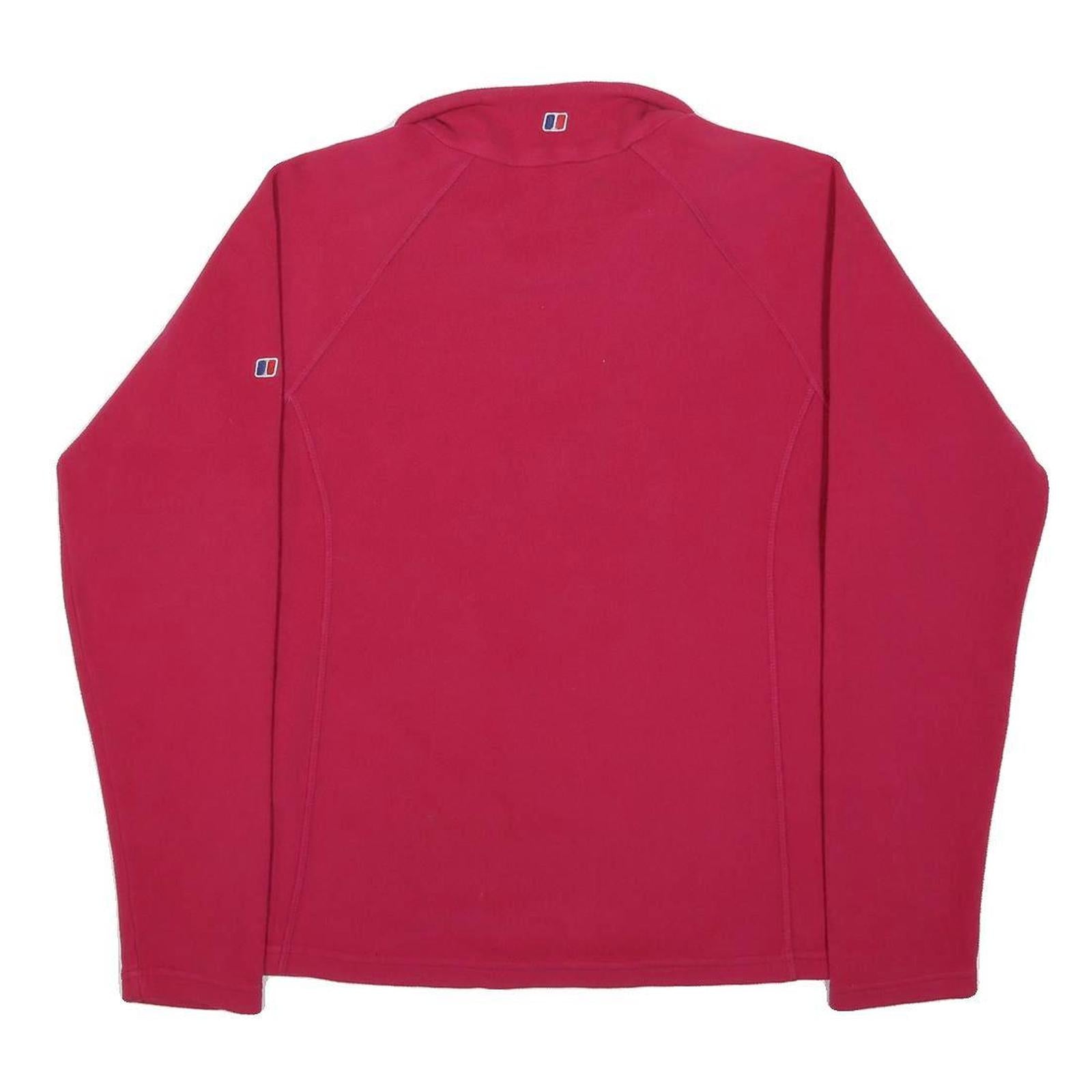 BERGHAUS Womens Red Plain Pullover Jumper Crew Neck Basic Knit UK 14 Outdoor