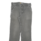 CARHARTT Mens Jeans Grey Relaxed Straight Denim Medium W33 L32 Workwear Utility