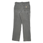 CARHARTT Mens Jeans Grey Relaxed Straight Denim Medium W33 L32 Workwear Utility