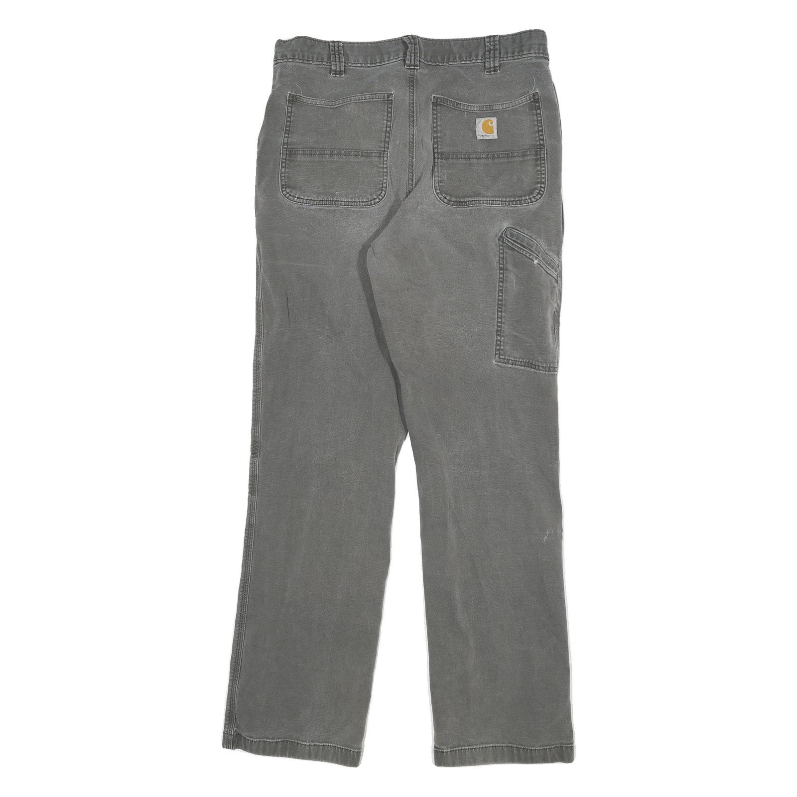 CARHARTT Mens Jeans Grey Relaxed Straight Denim Medium W33 L32 Workwear Utility