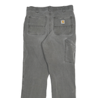 CARHARTT Mens Jeans Grey Relaxed Straight Denim Medium W33 L32 Workwear Utility