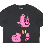 DISNEY Mens Black Pink Mickey Mouse Graphic T-Shirt L Short Sleeve Crew Neck