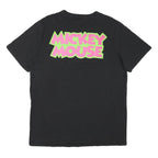 DISNEY Mens Black Pink Mickey Mouse Graphic T-Shirt L Short Sleeve Crew Neck