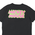 DISNEY Mens Black Pink Mickey Mouse Graphic T-Shirt L Short Sleeve Crew Neck