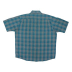 WRANGLER Mens Blue Plaid Shirt XL Button Down Cotton Blend Casual Summer