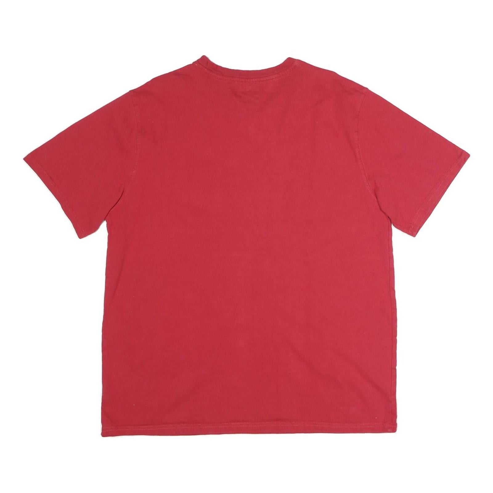 WRANGLER Mens Red T-Shirt XL Short Sleeve Crew Neck Cotton Pocket Casual