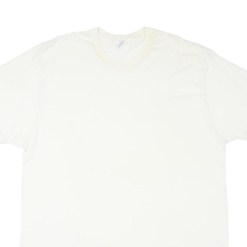 WINDRIDGE Mens White 2XL Plain T-Shirt Short Sleeve Crew Neck Cotton Blend