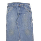 CARHARTT Mens Relaxed Blue Denim Jeans W36 L30 Workwear Zip Closure