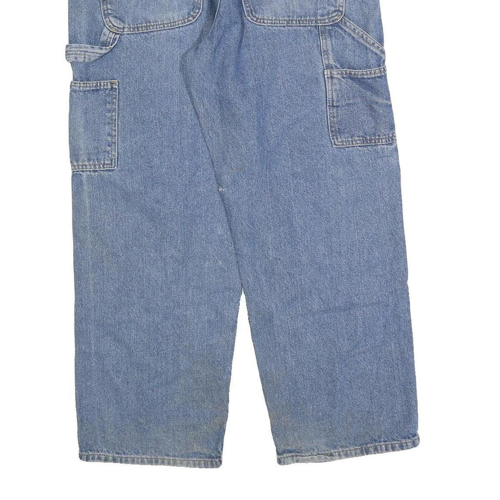 CARHARTT Mens Relaxed Blue Denim Jeans W36 L30 Workwear Zip Closure