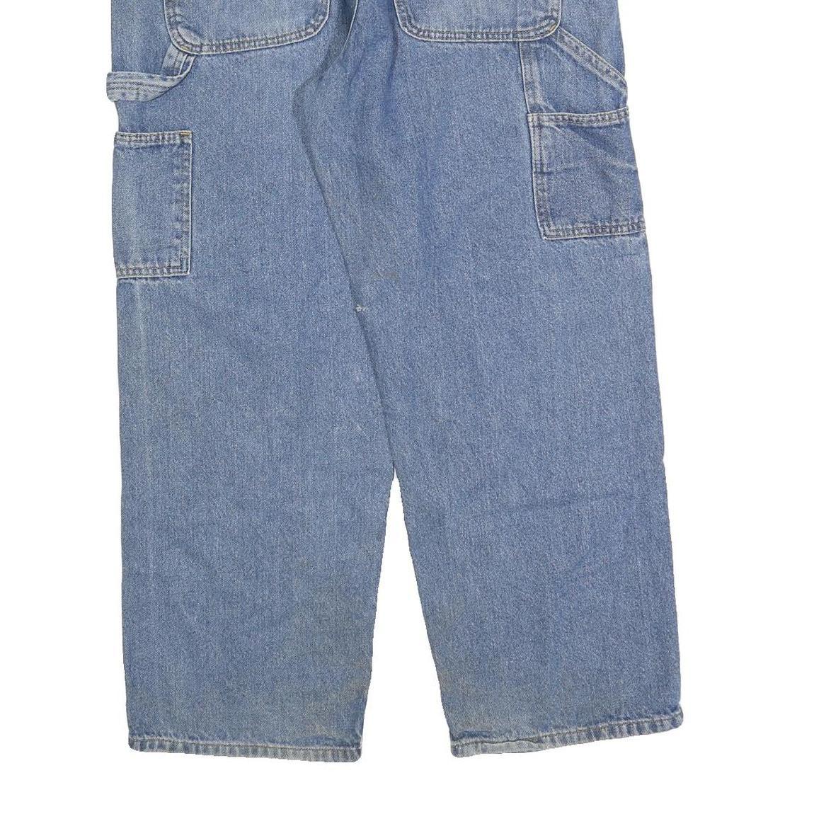 CARHARTT Mens Relaxed Blue Denim Jeans W36 L30 Workwear Zip Closure