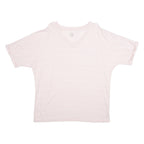 LEE Womens T-Shirt Pink V-Neck XL