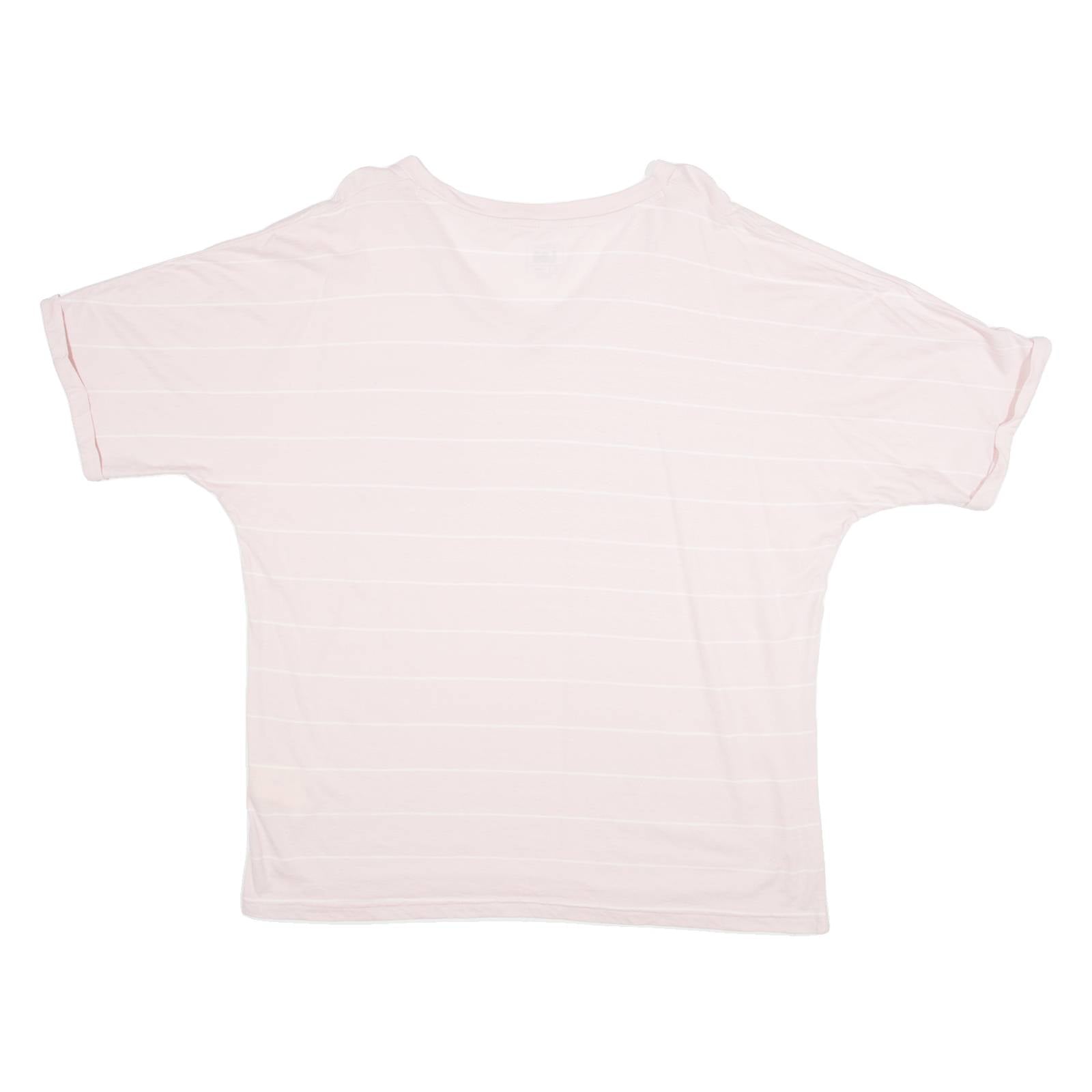 LEE Womens T-Shirt Pink V-Neck XL