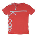CALVIN KLEIN JEANS Mens Red Crew Neck Short Sleeve Graphic T-Shirt XS