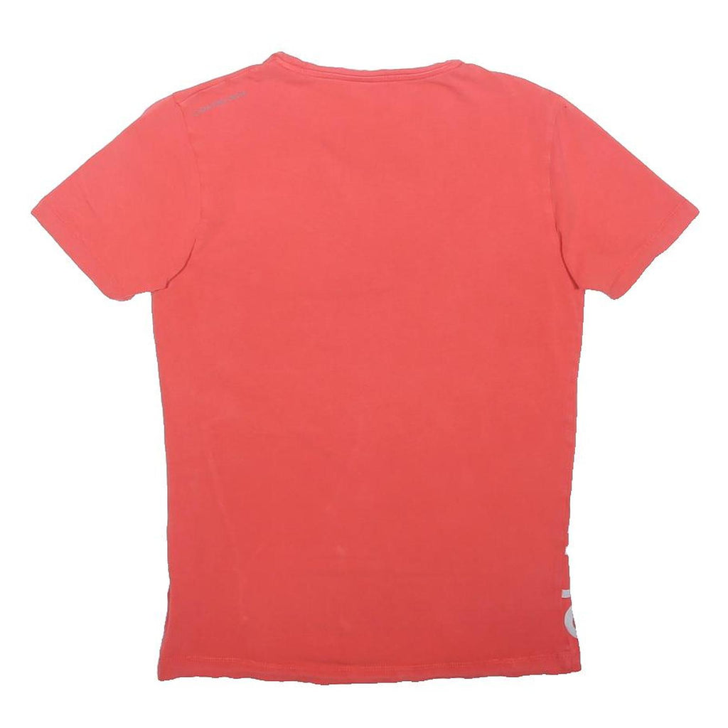 CALVIN KLEIN JEANS Mens Red Crew Neck Short Sleeve Graphic T-Shirt XS