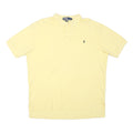 POLO RALPH LAUREN Mens Yellow Short Sleeve Plain L Cotton Blend Polo Shirt