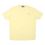 POLO RALPH LAUREN Mens Yellow Short Sleeve Plain L Cotton Blend Polo Shirt