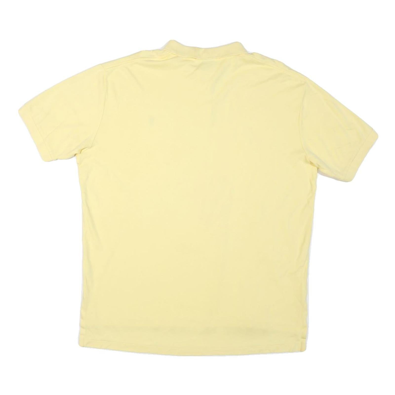 POLO RALPH LAUREN Mens Yellow Short Sleeve Plain L Cotton Blend Polo Shirt