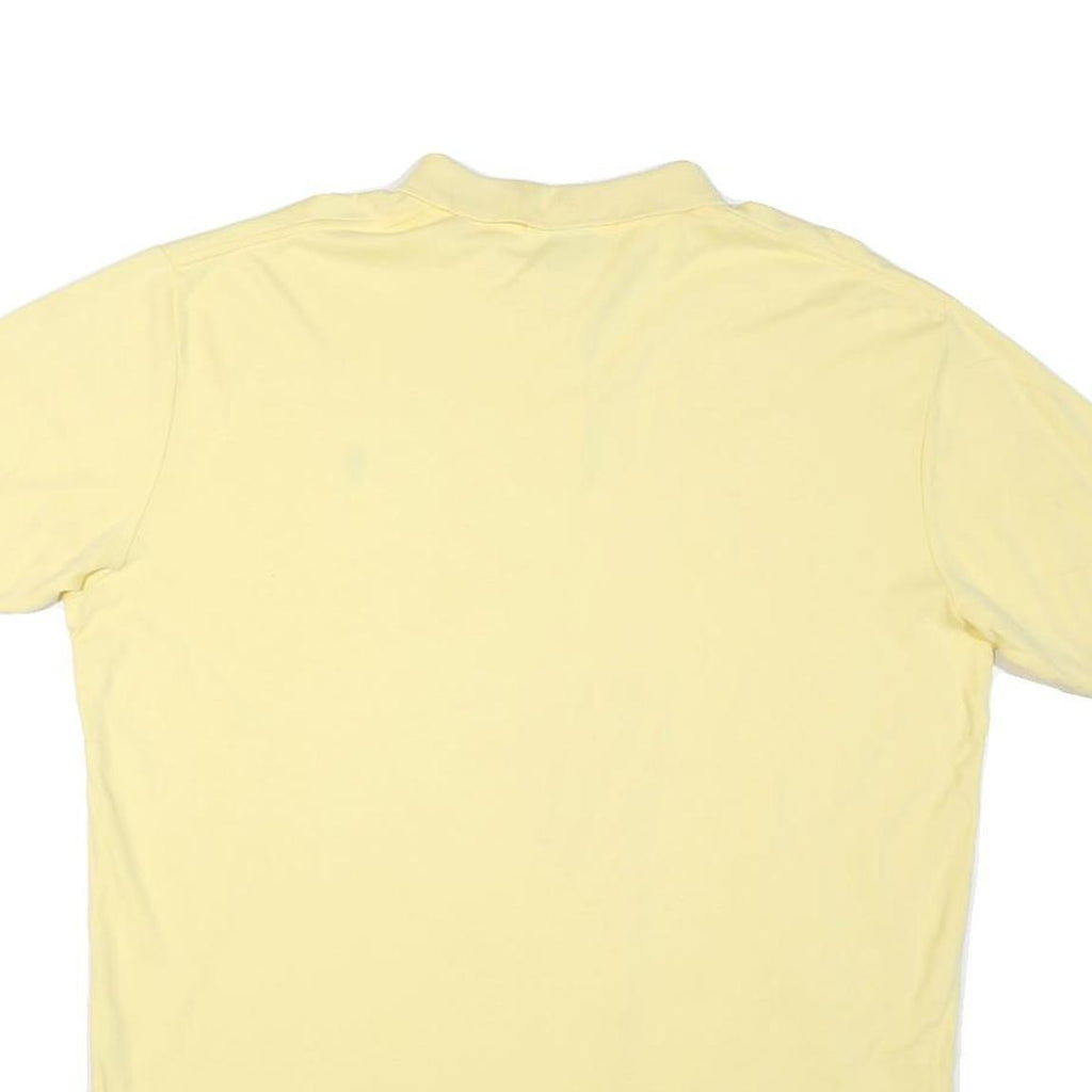 POLO RALPH LAUREN Mens Yellow Short Sleeve Plain L Cotton Blend Polo Shirt