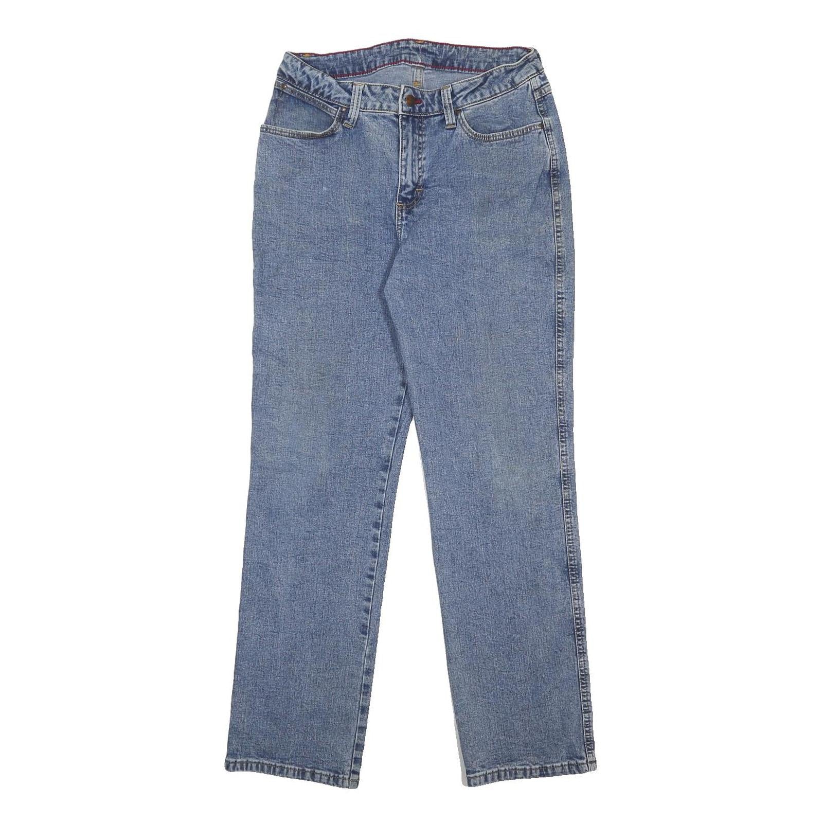 WRANGLER Womens Regular Fit Straight Leg Denim Blue Jeans W28 L29 Classic Cotton