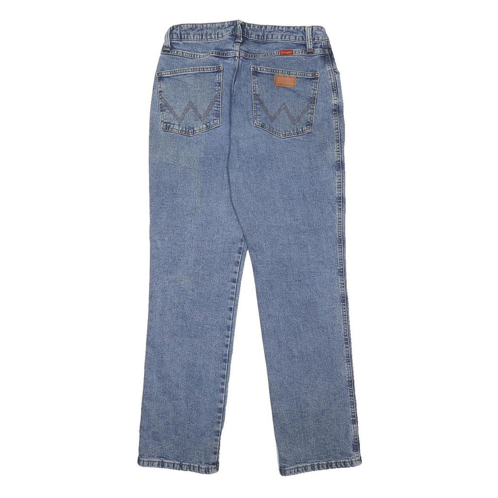 WRANGLER Womens Regular Fit Straight Leg Denim Blue Jeans W28 L29 Classic Cotton
