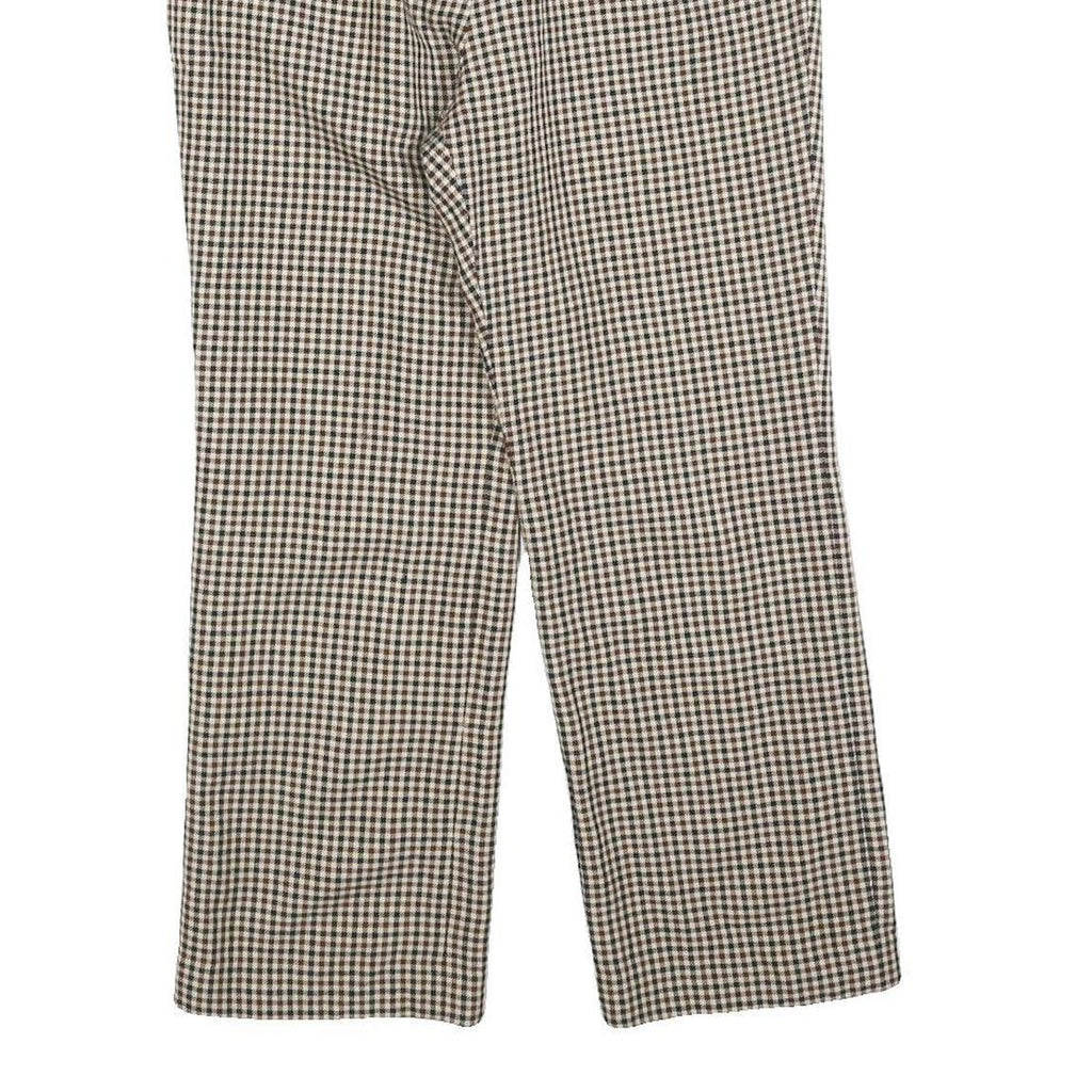 Womens Check Regular Fit Straight Leg Trousers W26 L24 Smart Casual Workwear