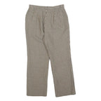 Womens Check Regular Fit Straight Leg Trousers W26 L24 Smart Casual Workwear