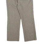 Womens Check Regular Fit Straight Leg Trousers W26 L24 Smart Casual Workwear