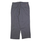 RED KAP Womens Relaxed Grey Cotton Blend Trousers W32 L26 Zip Pocket Workwear