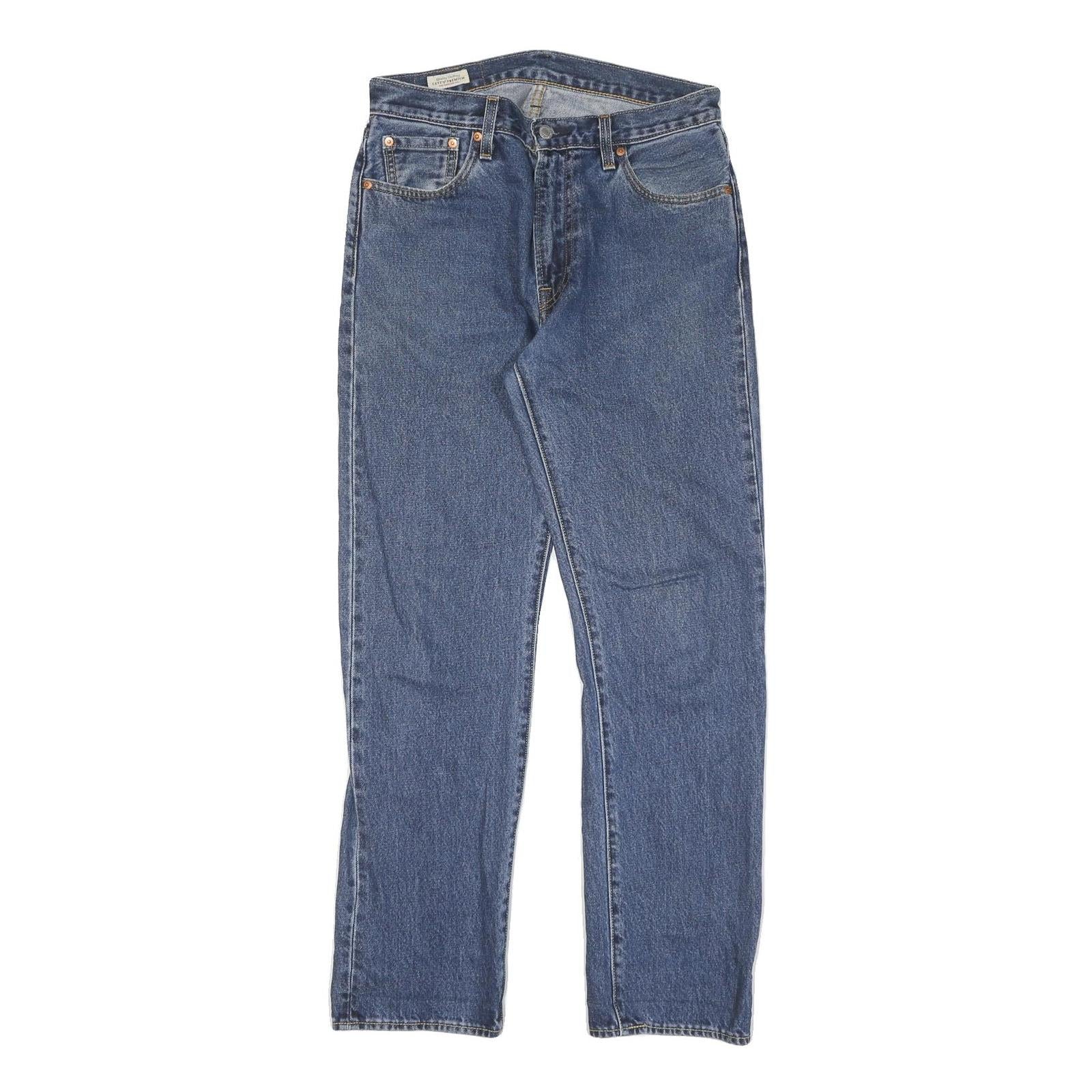 LEVI'S Mens Jeans Blue Regular Straight Denim Medium W30 L32 Classic Zip Closure