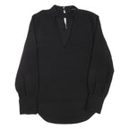 ZARA Womens Blouse Blue V-Neck Long Sleeve L
