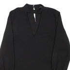 ZARA Womens Blouse Blue V-Neck Long Sleeve L