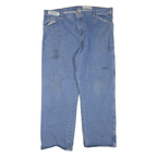 DICKIES Mens Regular Fit Blue Denim Jeans W40 L28 Durable Classic Zip Closure