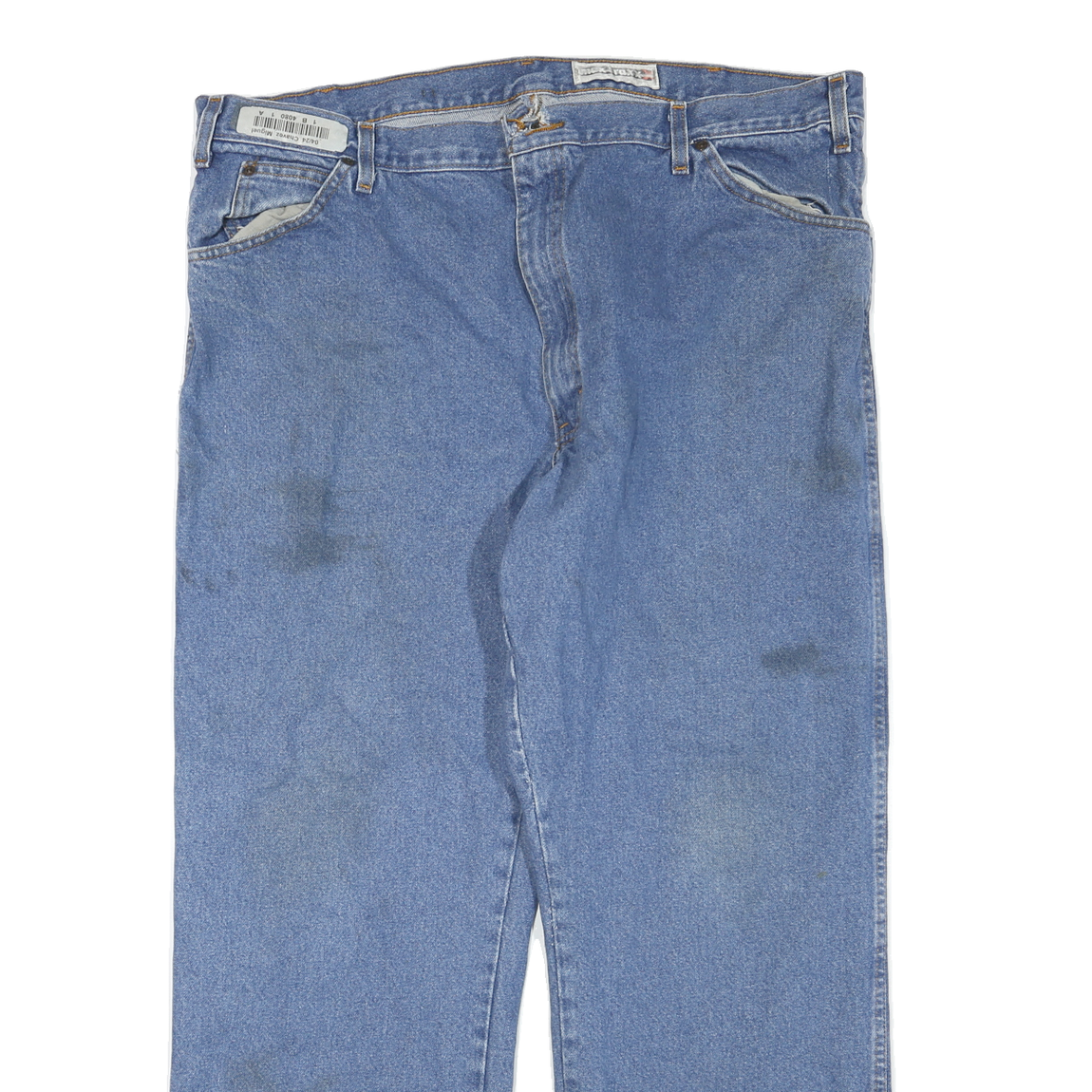 DICKIES Mens Regular Fit Blue Denim Jeans W40 L28 Durable Classic Zip Closure