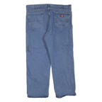 DICKIES Mens Regular Fit Blue Denim Jeans W40 L28 Durable Classic Zip Closure