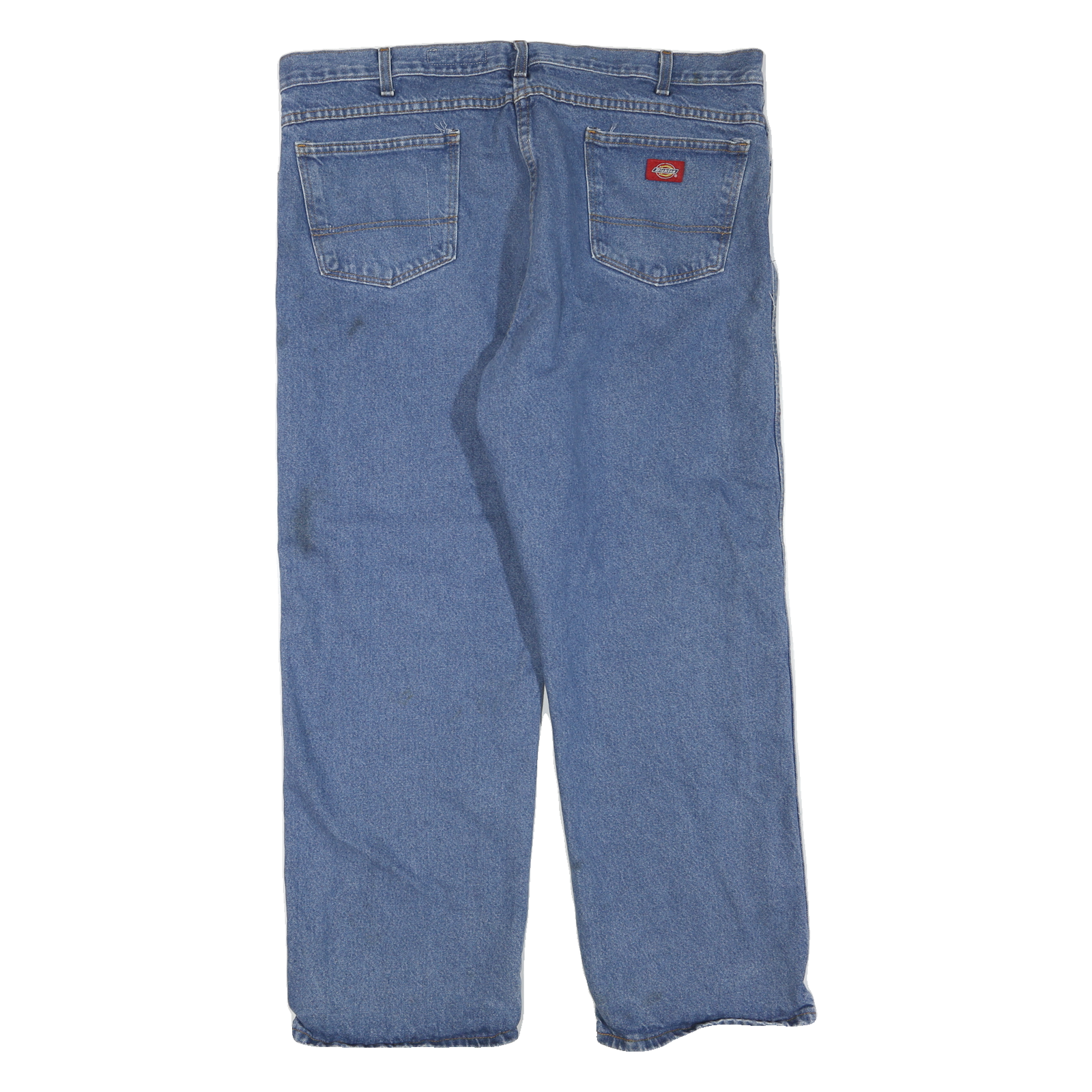 DICKIES Mens Regular Fit Blue Denim Jeans W40 L28 Durable Classic Zip Closure