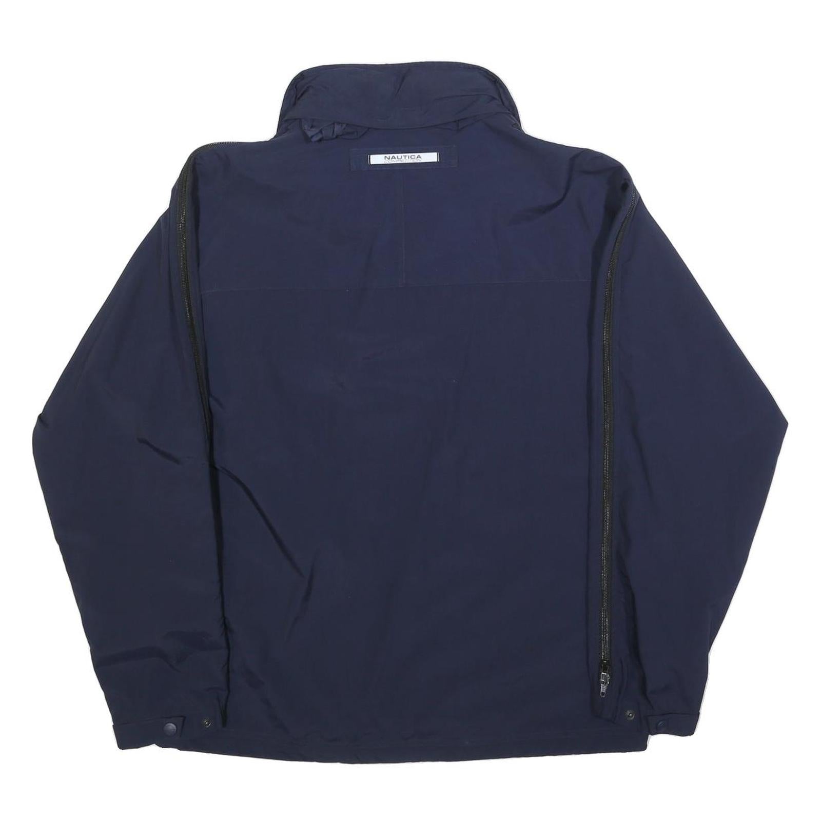 NAUTICA Mens Navy Blue Polyester Blend Zip Jacket S Outerwear Casual Sports