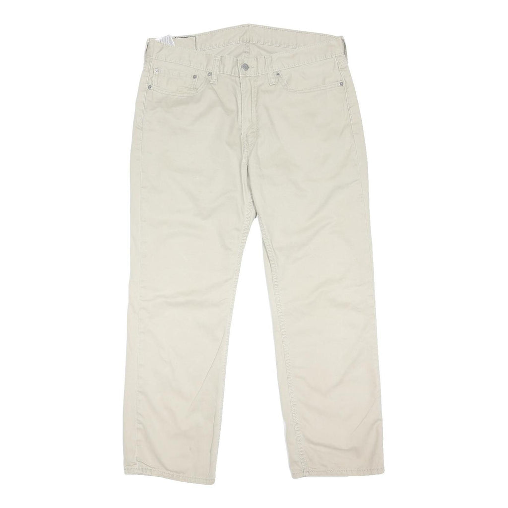 LEVI'S 514 Classic Mens Jeans Beige Regular Straight Denim W38 L28 Button