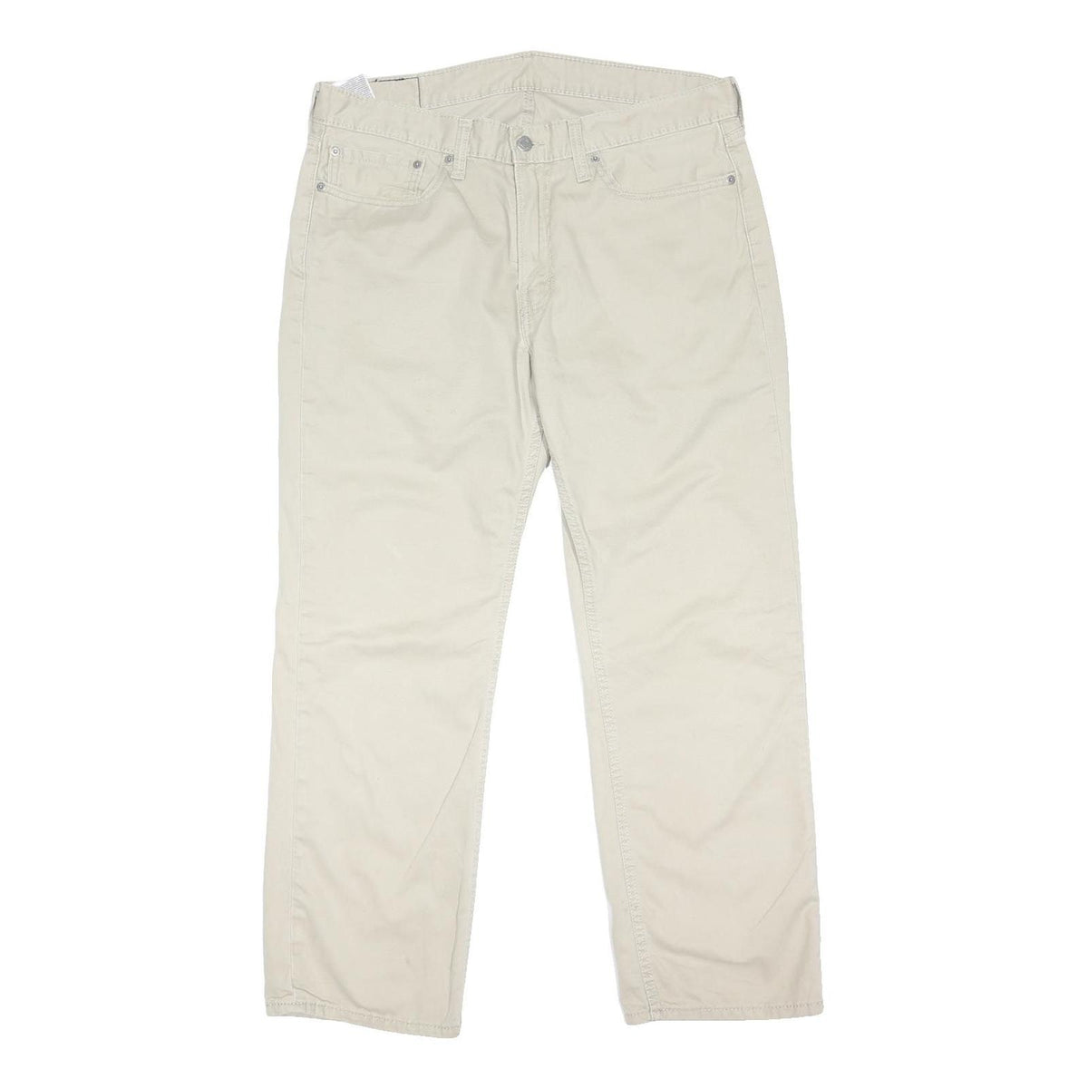 LEVI'S 514 Classic Mens Jeans Beige Regular Straight Denim W38 L28 Button