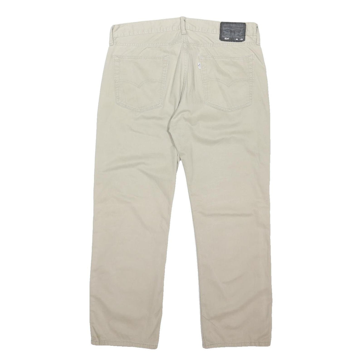 LEVI'S 514 Classic Mens Jeans Beige Regular Straight Denim W38 L28 Button
