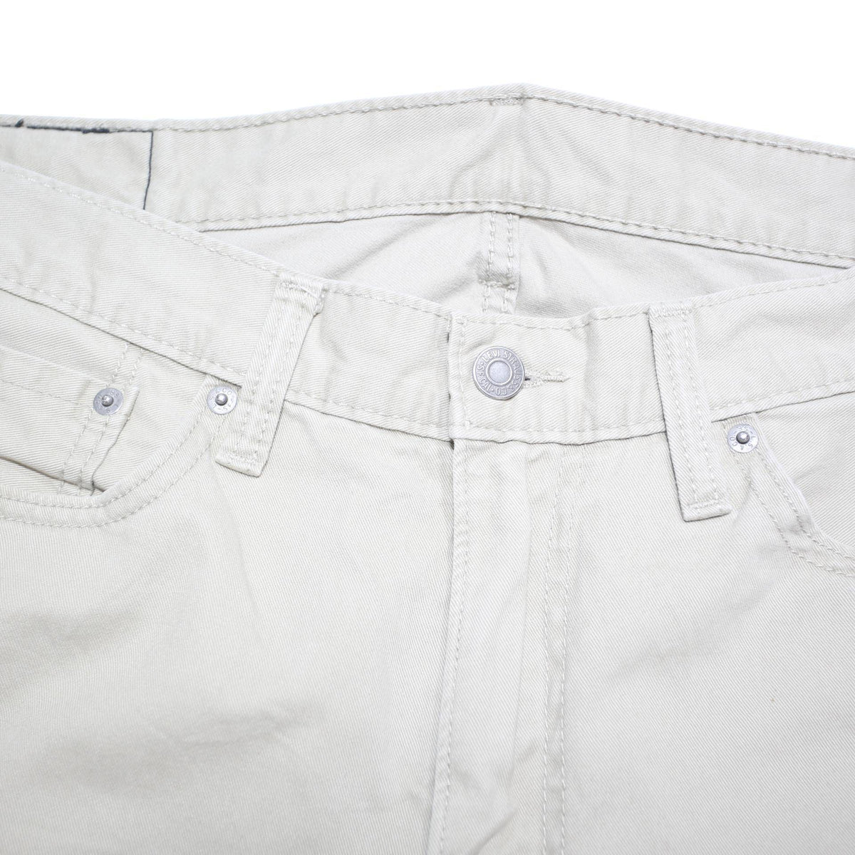LEVI'S 514 Classic Mens Jeans Beige Regular Straight Denim W38 L28 Button