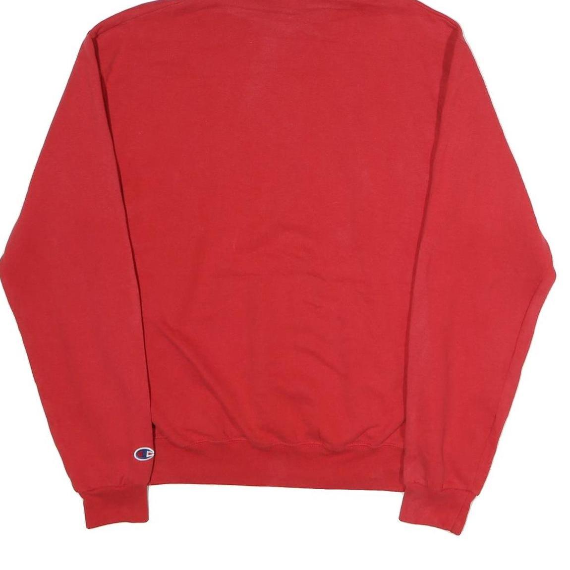 CHAMPION Mens Red Ferris State University Pullover Hoodie M Cotton Casual