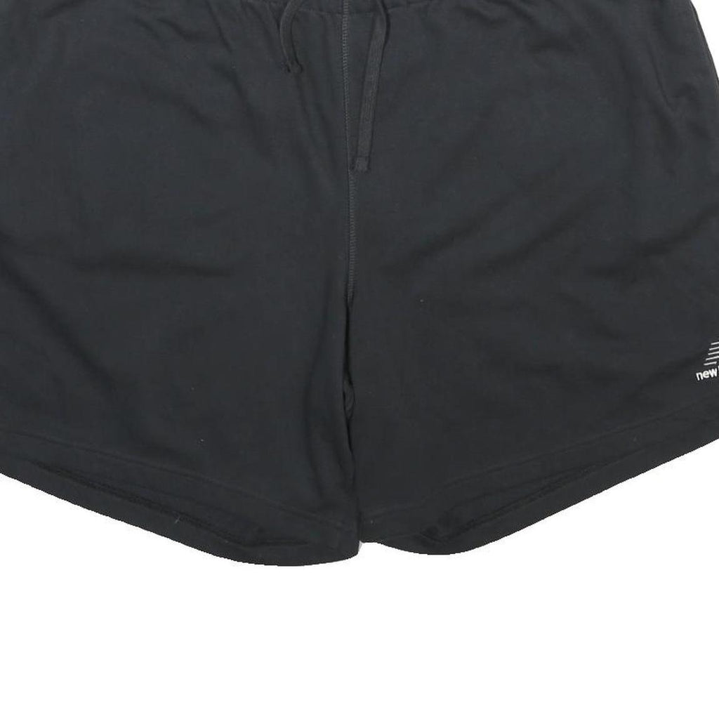 NEW BALANCE Mens Black Casual Shorts 2XL W40 Cotton Blend Drawstring